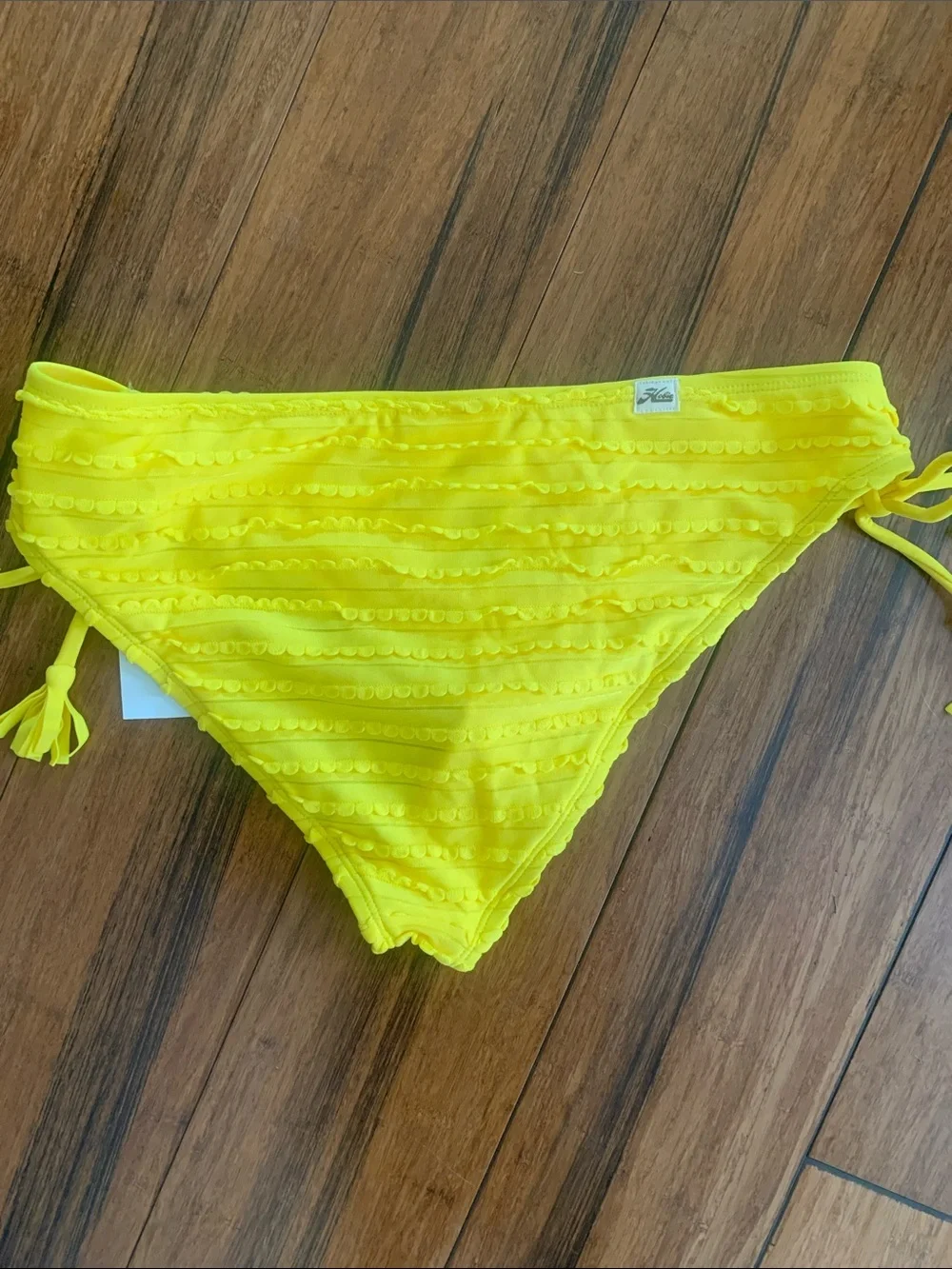 Hobie Neon Yellow Girls Two-Piece Ruffled Swim Bikini
